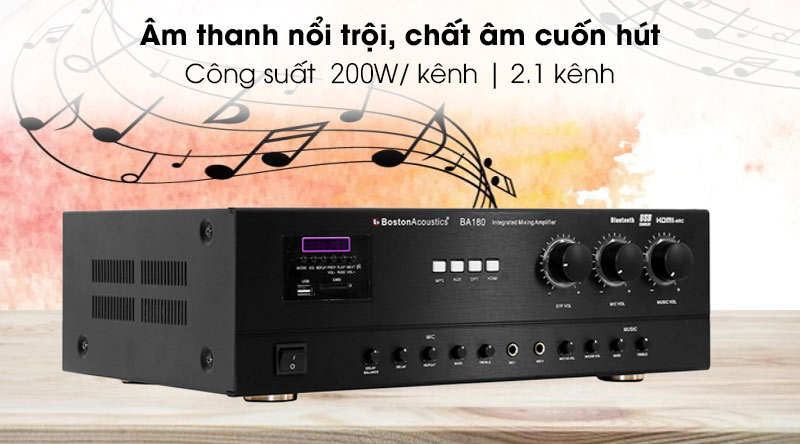 Amply Boston Acoustics BA180 điều chỉnh dễ dàng