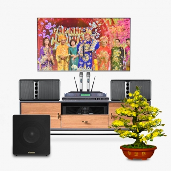 Dàn karaoke LA028 (Loa Wharfedale 5090 + Loa P'Sound SUB-12AL + Đẩy Wharfedale Pro CPD 1600 + Vang AAP S1000 + Micro AAP K900-F)