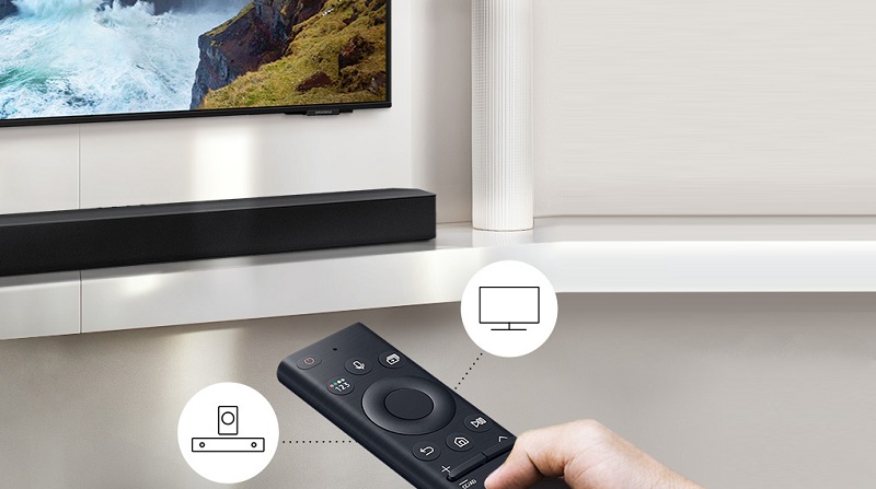 HW-B450 kết nối qua bluetooth hoặc USB