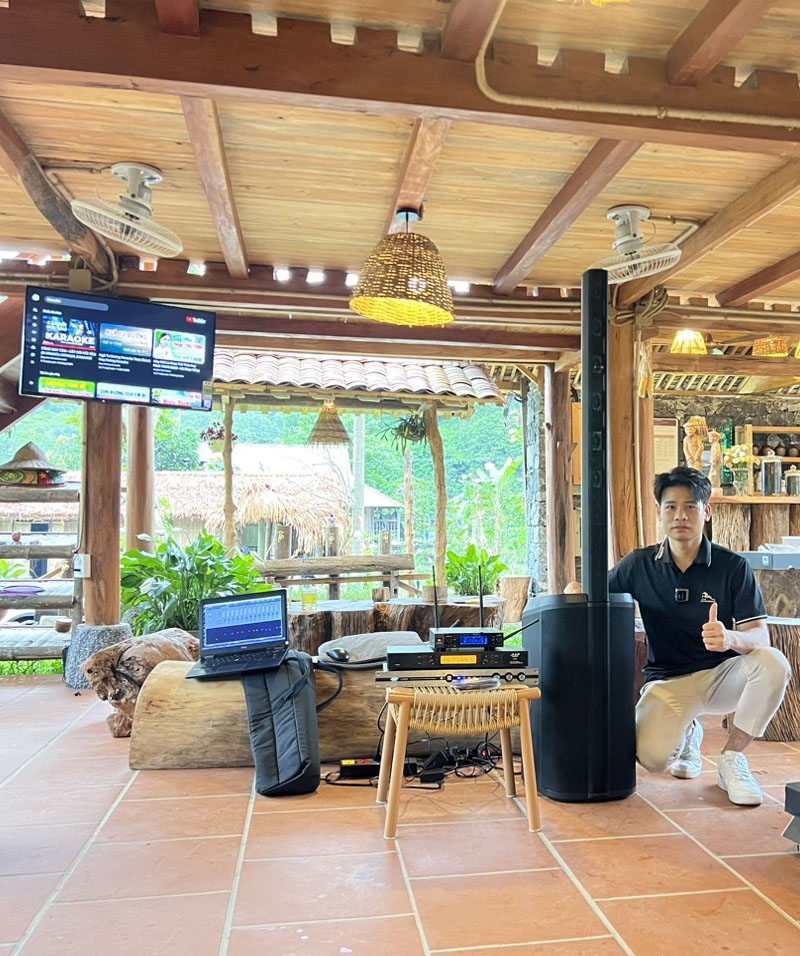 Công trình lắp đặt dàn karaoke 60 triệu ở Homstay TP. Hà Giang